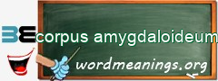 WordMeaning blackboard for corpus amygdaloideum